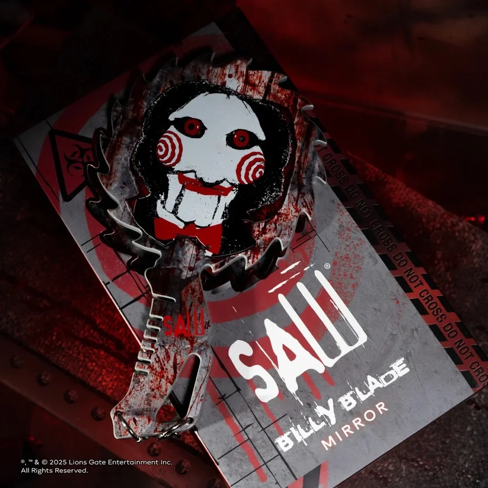Full Set Glamlite X Saw Eyeshadow Mirror Brushes Highlighter Lip Set Horror Saw